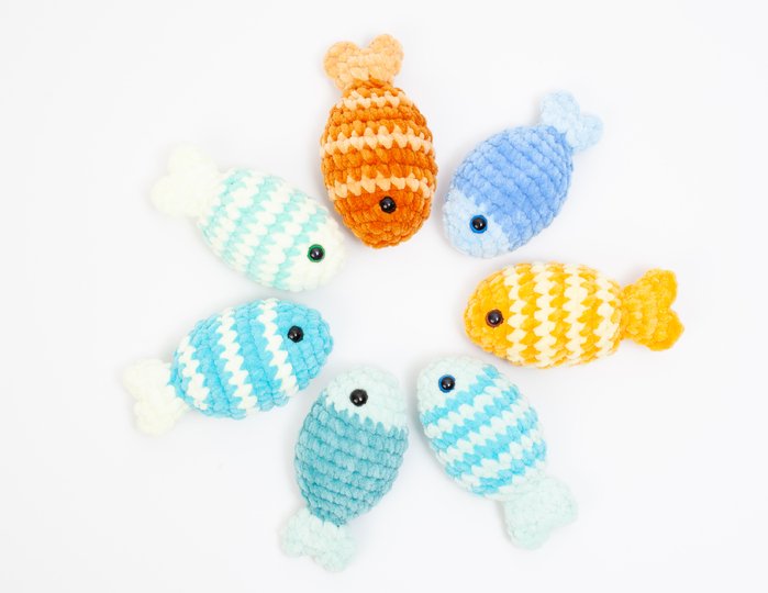 No sew fish crochet pattern, easy crochet fish pattern, amigurumi fish