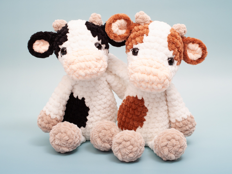 Cow crochet pattern, cow plushie crochet pattern, amigurumi stuffed animal