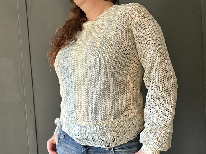 Crochet Pattern Sweater "Coastal Mist"