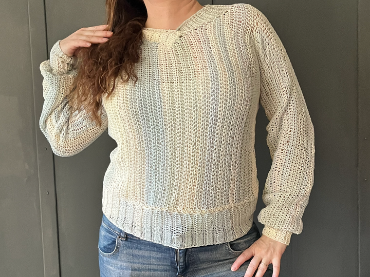 Häkelanleitung Pullover "Küstennebel"