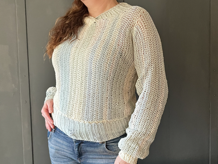 Häkelanleitung Pullover "Küstennebel"