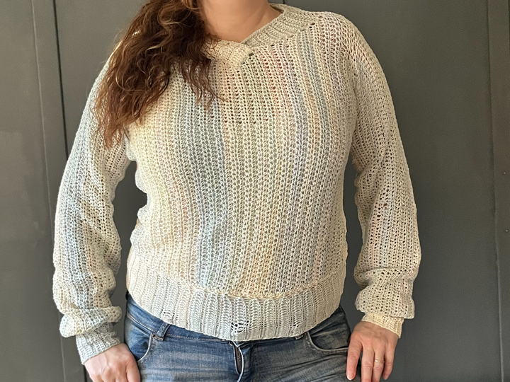 Häkelanleitung Pullover "Küstennebel"