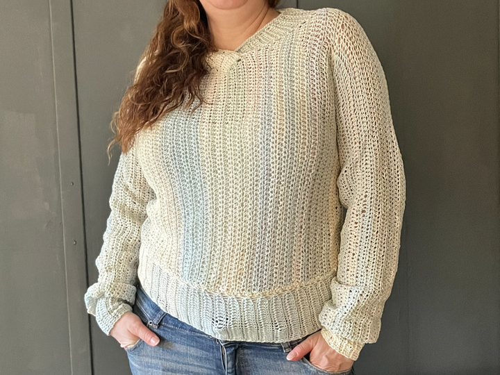 Häkelanleitung Pullover "Küstennebel"