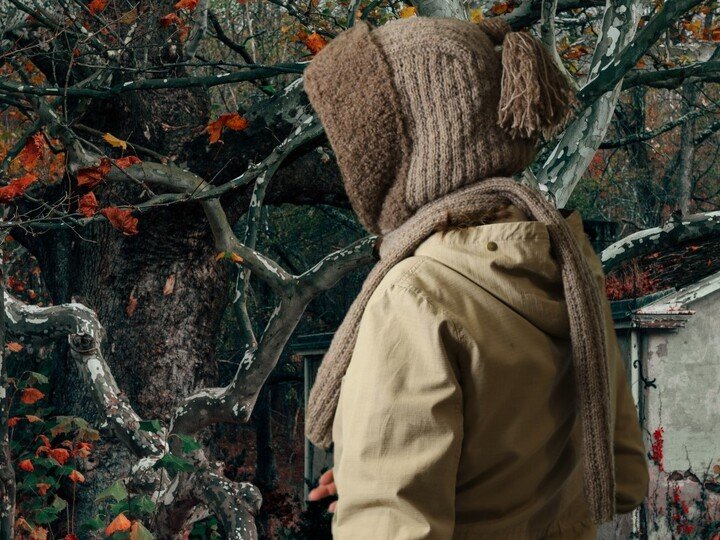 Hooded scarf Chilly Day No. 011