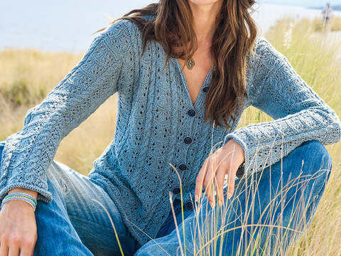 Cardigan in Blau-Grau