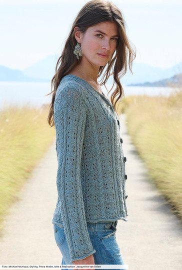 Cardigan in Blau-Grau