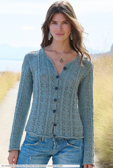 Cardigan in Blau-Grau