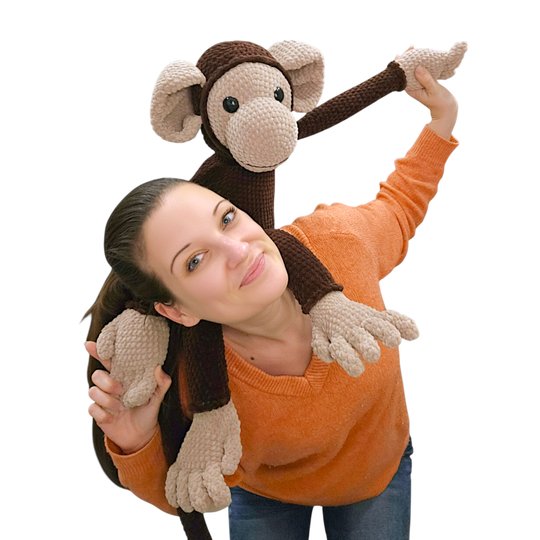 XL Schlummeraffe – große Amigurumi Häkelanleitung (PDF) | Deutsch | ca. 90