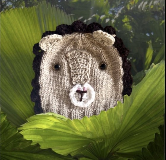 Strickanleitung Babymütze Löwe von 0 bis 6 Monaten