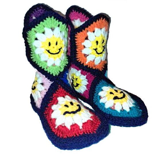 CROCHET PATTERN * KIDS SLiPPERS * DAISY *