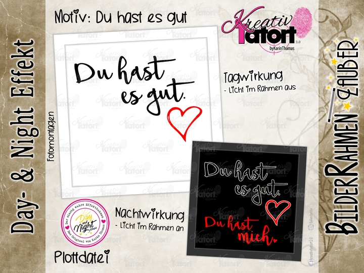 Plottdatei - BilderRahmen-Zauber (Day- & NightEffekt) - Du hast es gut