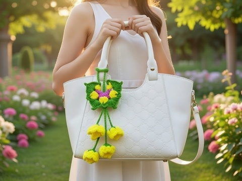 Butterfly & Flower Charm Bag Crochet Pattern – PDF + Video