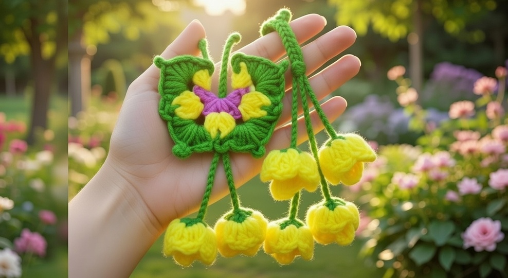 Butterfly & Flower Charm Bag Crochet Pattern – PDF + Video