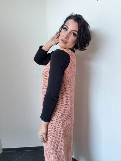 Häkelanleitung Longweste "PFIRSICH"