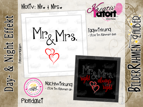 Plottdatei - BilderRahmen-Zauber (Day- & NightEffekt) - Mr. & Mrs.