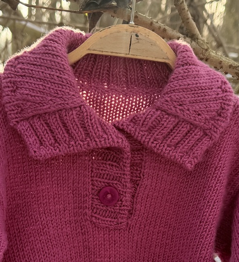Strickanleitung Kinderpullover mit Knopfleiste | Größe 62–98