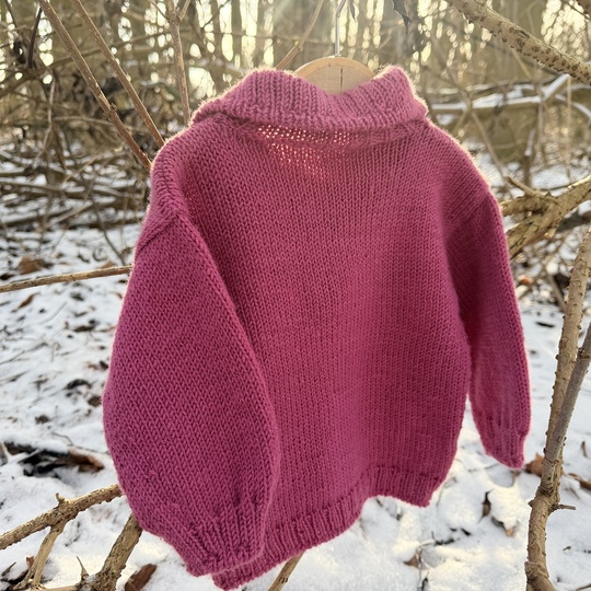Strickanleitung Kinderpullover mit Knopfleiste | Größe 62–98