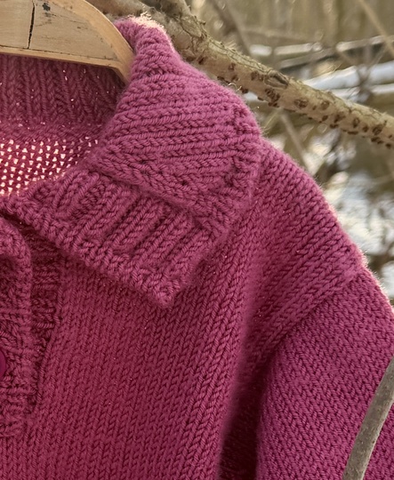 Strickanleitung Kinderpullover mit Knopfleiste | Größe 62–98