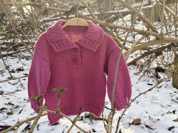 Strickanleitung Kinderpullover mit Knopfleiste | Größe 62–98