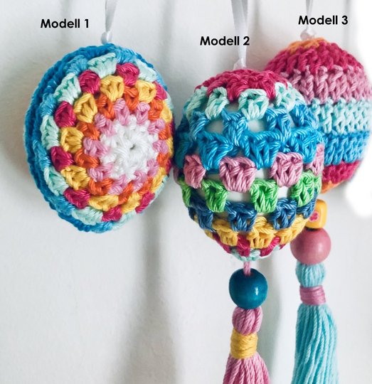 Crochet Pattern Boho Easter Eggs, Cute Decoration for Easter, 3 designs PDF