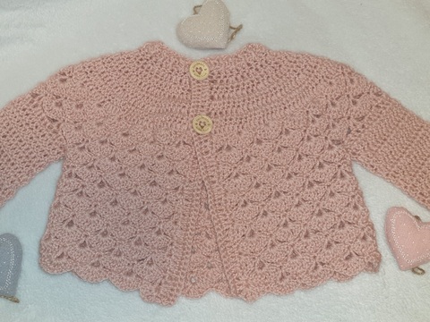 Anleitung für Baby- und Puppenjäckchen Anja Größe 0 – 24 Monate