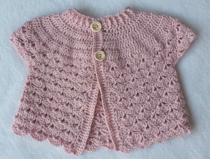 Anleitung für Baby- und Puppenjäckchen Anja Größe 0 – 24 Monate