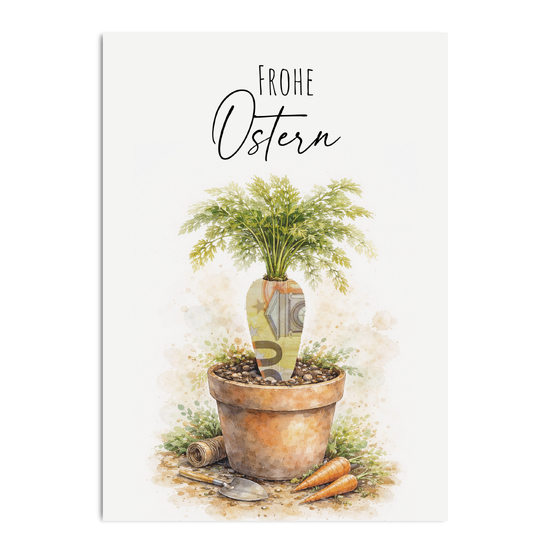 Poster GELDGESCHENK OSTERN Möhre DOWNLOAD Vorlage