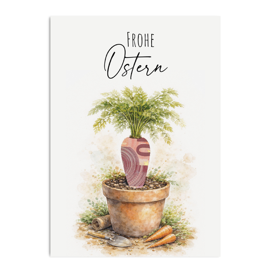Poster GELDGESCHENK OSTERN Möhre DOWNLOAD Vorlage