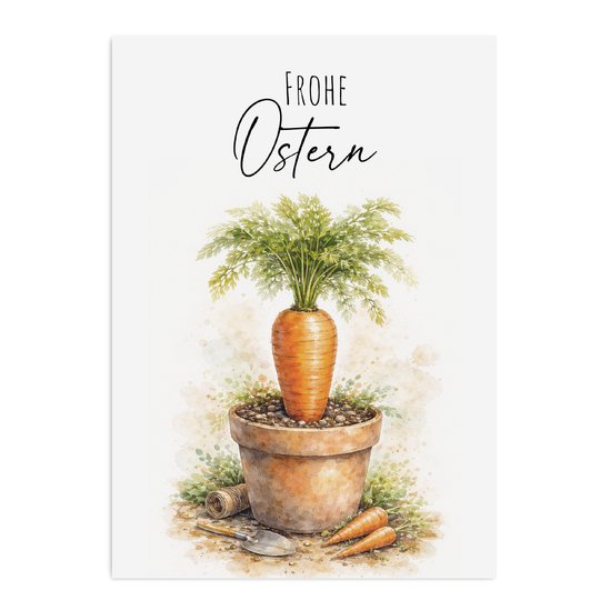 Poster GELDGESCHENK OSTERN Möhre DOWNLOAD Vorlage