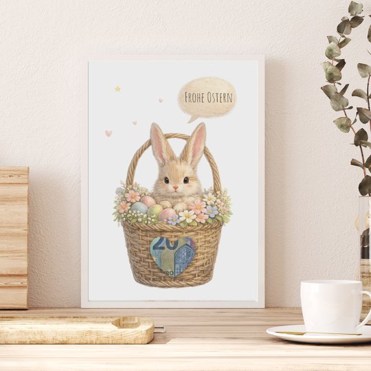 Poster GELDGESCHENK OSTERN Hase DOWNLOAD Vorlage