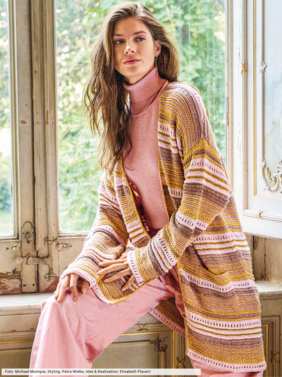 Gestreifte Longjacke