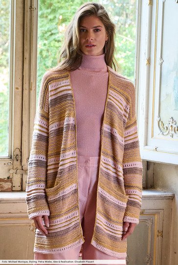 Gestreifte Longjacke