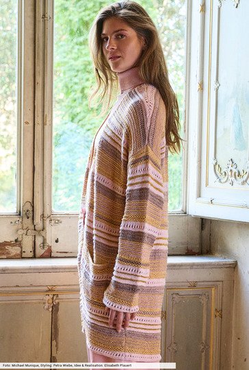 Gestreifte Longjacke