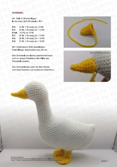 Gans - Häkelanleitung von NiggyArts