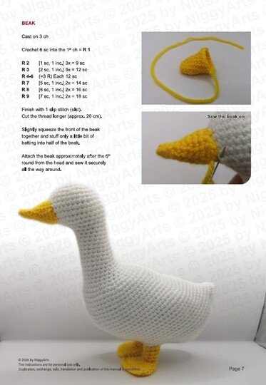Goose - crochet pattern by NiggyArts