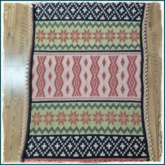 Häkelanleitung Mosaik - Decke Weihnachten - Mosaic