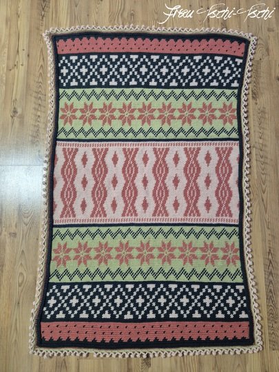 Häkelanleitung Mosaik - Decke Weihnachten - Mosaic