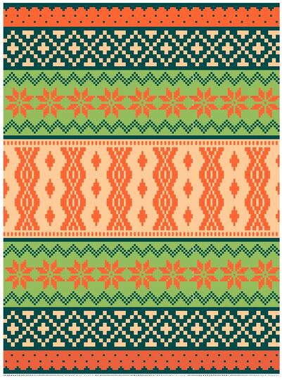 Häkelanleitung Mosaik - Decke Weihnachten - Mosaic