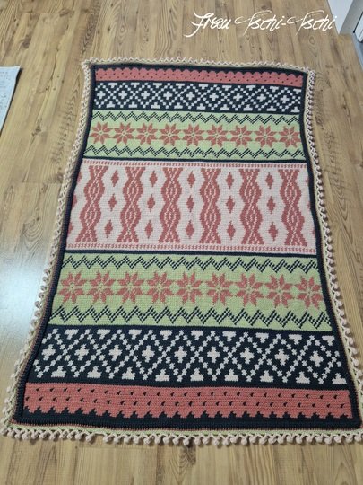 Häkelanleitung Mosaik - Decke Weihnachten - Mosaic