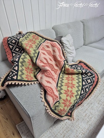 Häkelanleitung Mosaik - Decke Weihnachten - Mosaic