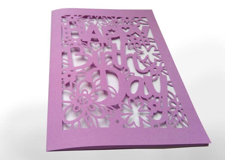 Happy Birthday Karte Plotterdatei SVG DXF