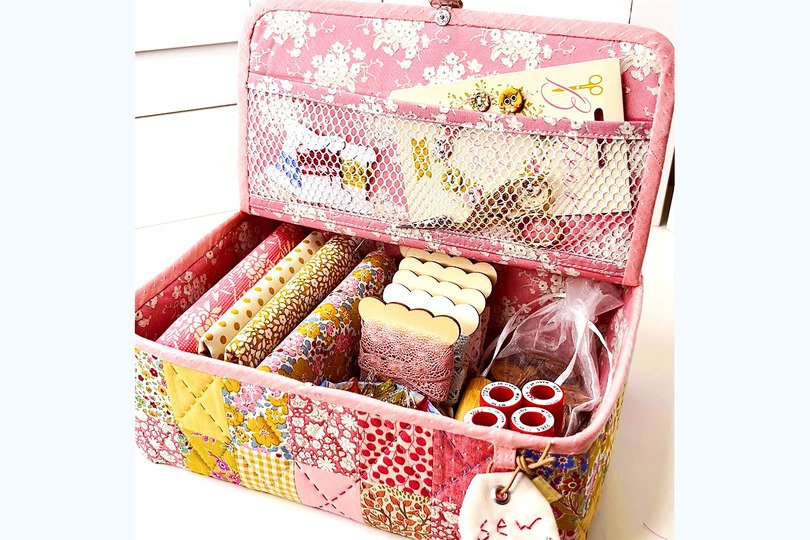 Nähbox & Teebox | PDF Schnittmuster Box | Organizer mit Einsatzkörben und U