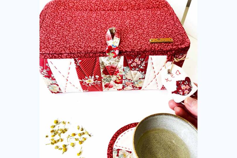 Nähbox & Teebox | PDF Schnittmuster Box | Organizer mit Einsatzkörben und U