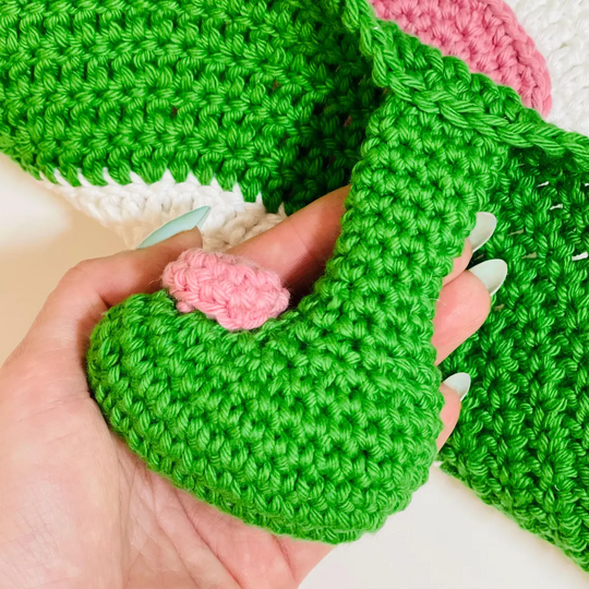 Häkelanleitung Frosch für Baby-Tischdekoration