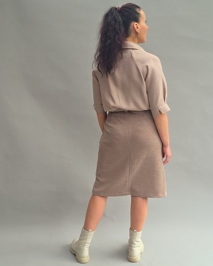 Schnittmuster eleganter Midi-Rock mit Schlitz und Eingriffstaschen