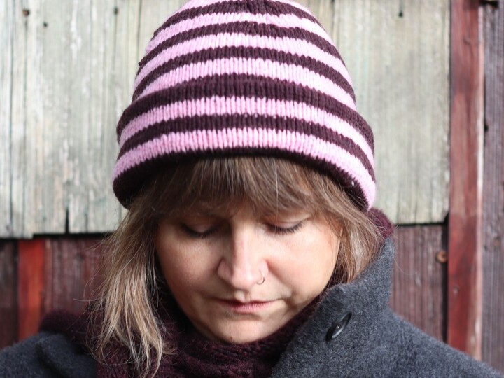 Versa hat, knitting pattern, baby - XL (men)