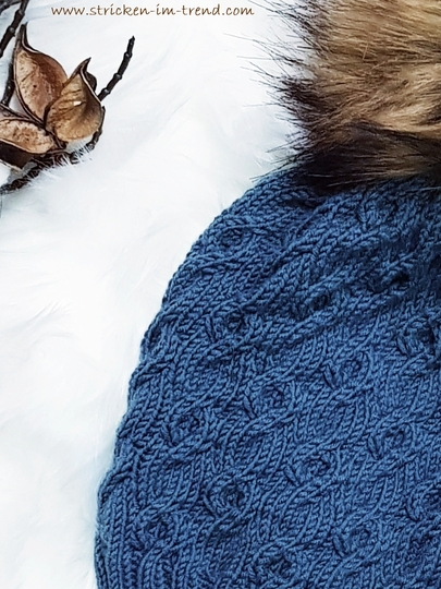 Strickanleitung für Haube / Mütze im Zopfmuster | Mütze Merino Pur 125 #1