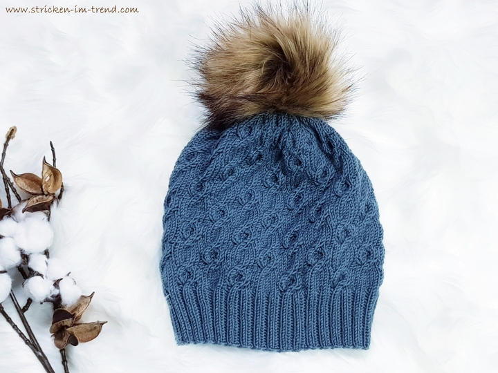 Strickanleitung für Haube / Mütze im Zopfmuster | Mütze Merino Pur 125 #1