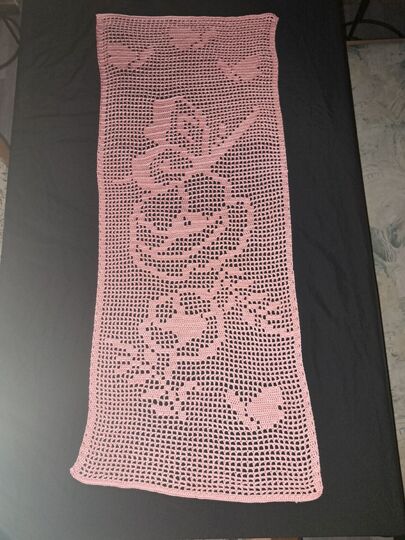 Tischläufer Mohnblumen Häkelanleitung