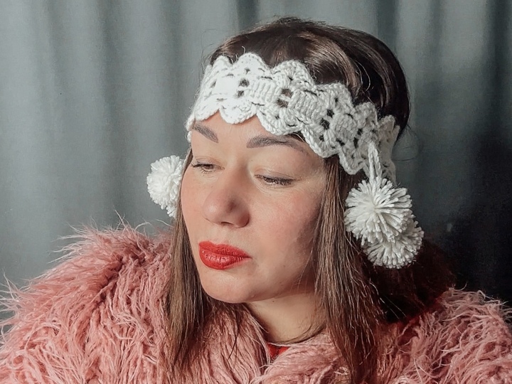 Crochet pattern boho headband PDF digital and video tutorial